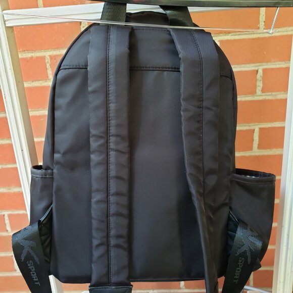 BNWT ANNE KLEIN SPORT midi squishy/sturdy backpack jet black (OS) - Picture 3 of 8